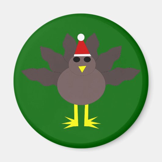 Cute kerst Turkey Magnet (Voorkant)