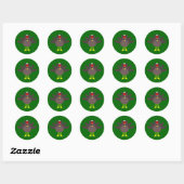 Cute kerst Turkey Stickers (Vel)