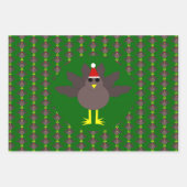 Cute kerst Turkije Custom Inpakpapier Vel (Voorkant)