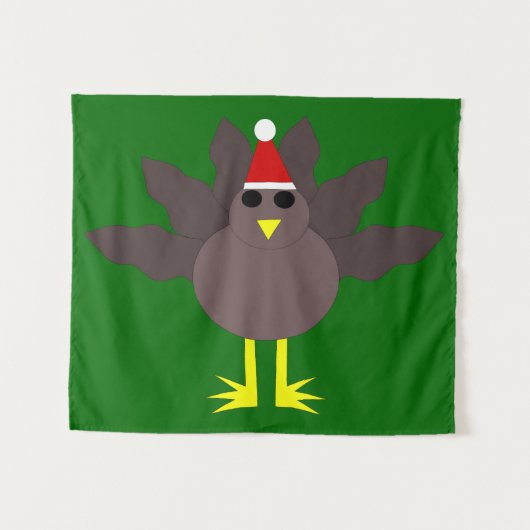 Cute kerst Turkije Wandkleed (Voorkant (horizontaal))