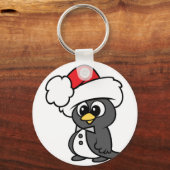 Cute kerst Tuxedo Penguin Sleutelhanger (Voorkant)