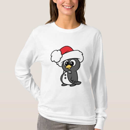 Cute kerst Tuxedo Penguin T-shirt (Voorkant)