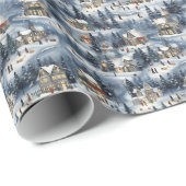 Cute kerst Village Cadeaupapier (Rol Hoek)