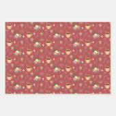 Cute Kerst Warme Chocolade Party Patroon Inpakpapier Vel (Voorkant 3)