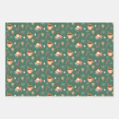 Cute Kerst Warme Chocolade Party Patroon Inpakpapier Vel (Voorkant 2)
