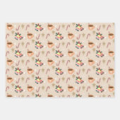 Cute Kerst Warme Chocolade Party Patroon Inpakpapier Vel (Voorkant)