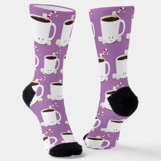 Cute kerst-warme chocolade warme cacao sokken (Gebogen)