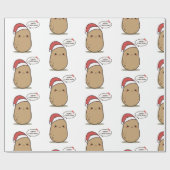 Cute kerstaardappel cadeaupapier (Vlak)