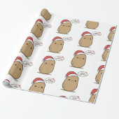 Cute kerstaardappel cadeaupapier (Uitgerold)