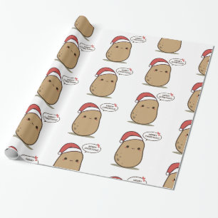 Cute kerstaardappel cadeaupapier