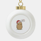 Cute kerstaardappel keramische bal ornament (Voorkant)