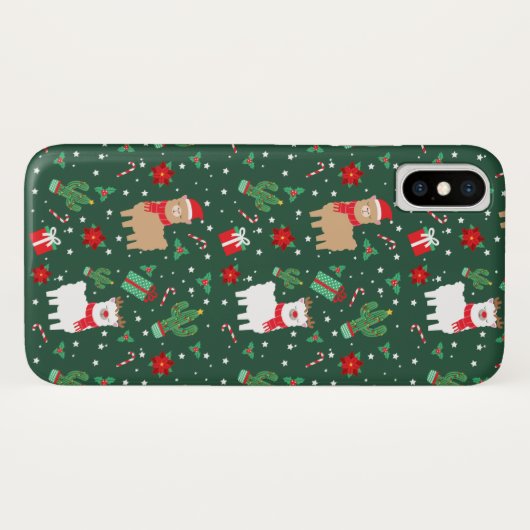 Cute Kerstalpaca Case-Mate iPhone Case (Achterkant (horizontaal))