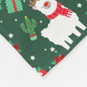 Cute Kerstalpaca Fleece Deken (Hoek)