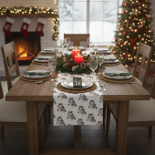 Cute Kerstalpaca Korte Tafelloper