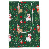 Cute Kerstalpaca Medium Cadeauzakje (Achterkant)