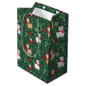 Cute Kerstalpaca Medium Cadeauzakje (Achterkant Gekanteld)