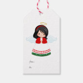 Cute KerstAngel Cadeaulabel (Voorkant)