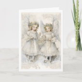 Cute KerstAngel Feestdagen Kaart (Voorkant)