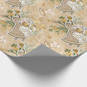 Cute kerstAngel-omslagpapier Cadeaupapier