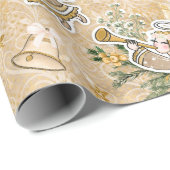 Cute kerstAngel-omslagpapier Cadeaupapier (Rol Hoek)