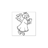 Cute KerstAngel Rubberstempel (Afrduk)