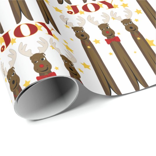 Cute kerstarenrenrennery Joy Cadeaupapier (Rol Hoek)