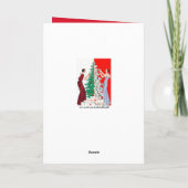 Cute Kerstart deco  dames Feestdagen Kaart (Achterkant)