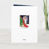 Cute Kerstart deco-koppel toevoegen bericht Feestdagen Kaart (Achterkant)