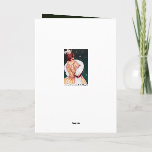 Cute Kerstart deco , voeg een berichtkaart toe Feestdagen Kaart (Achterkant)