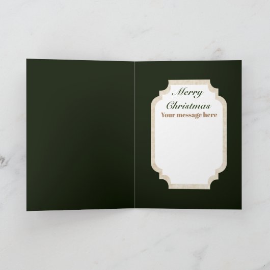 Cute Kerstart deco , voeg een berichtkaart toe Feestdagen Kaart (Binnen)