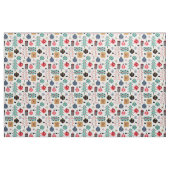 Cute Kerstason Patroon | wit Stof (Fat Quarter)
