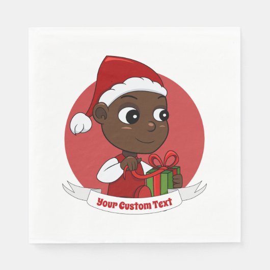 Cute kerstbaby cartoon Napkins Servet (Voorkant)