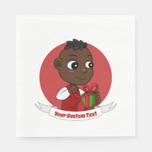 Cute kerstbaby cartoon Napkins Servet