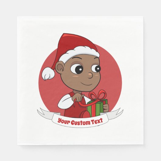 Cute kerstbaby cartoon Napkins Servet (Voorkant)