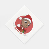 Cute kerstbaby cartoon Napkins Servet (Hoek)