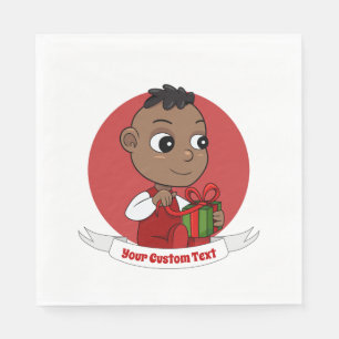 Cute kerstbaby cartoon Napkins Servet