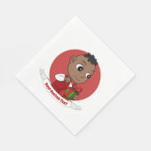 Cute kerstbaby cartoon Napkins Servet (Hoek)