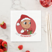 Cute kerstbaby cartoon Napkins Servet (Insitu)