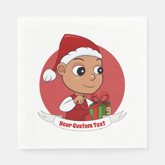Cute kerstbaby cartoon Napkins Servet (Voorkant)