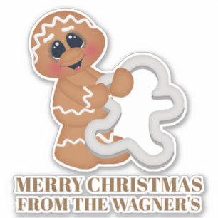 Cute kerstbakkerij koekjesbont sticker