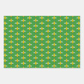 Cute Kerstbee en Poinsettia Flowers Custom Inpakpapier Vel (Voorkant 3)