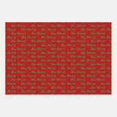 Cute Kerstbee en Poinsettia Flowers Custom Inpakpapier Vel (Voorkant 2)