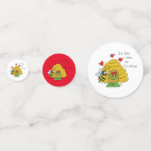 Cute Kerstbee Funny Holiday Cartoon Confetti (Voorkanten)