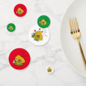 Cute Kerstbee Funny Holiday Cartoon Confetti (Groep)