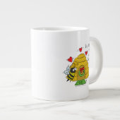 Cute Kerstbee Funny Holiday Cartoon Grote Koffiekop (Voorkant rechts)