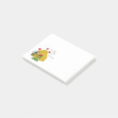 Cute Kerstbee Funny Holiday Cartoon Post-it® Notes (Schuin)