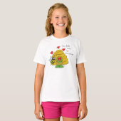 Cute Kerstbee Funny Holiday Cartoon T-shirt (Voorkant volledig)