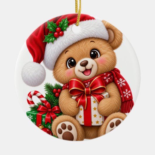 Cute Kerstbeer Ornament (Voorkant)