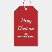 Cute Kerstbeer Santa Tag, Vakantie Cadeaulabel (Achterkant)