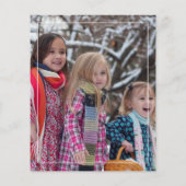 Cute KerstBeer Snow Wereldbol Foto Flyer (Achterkant)